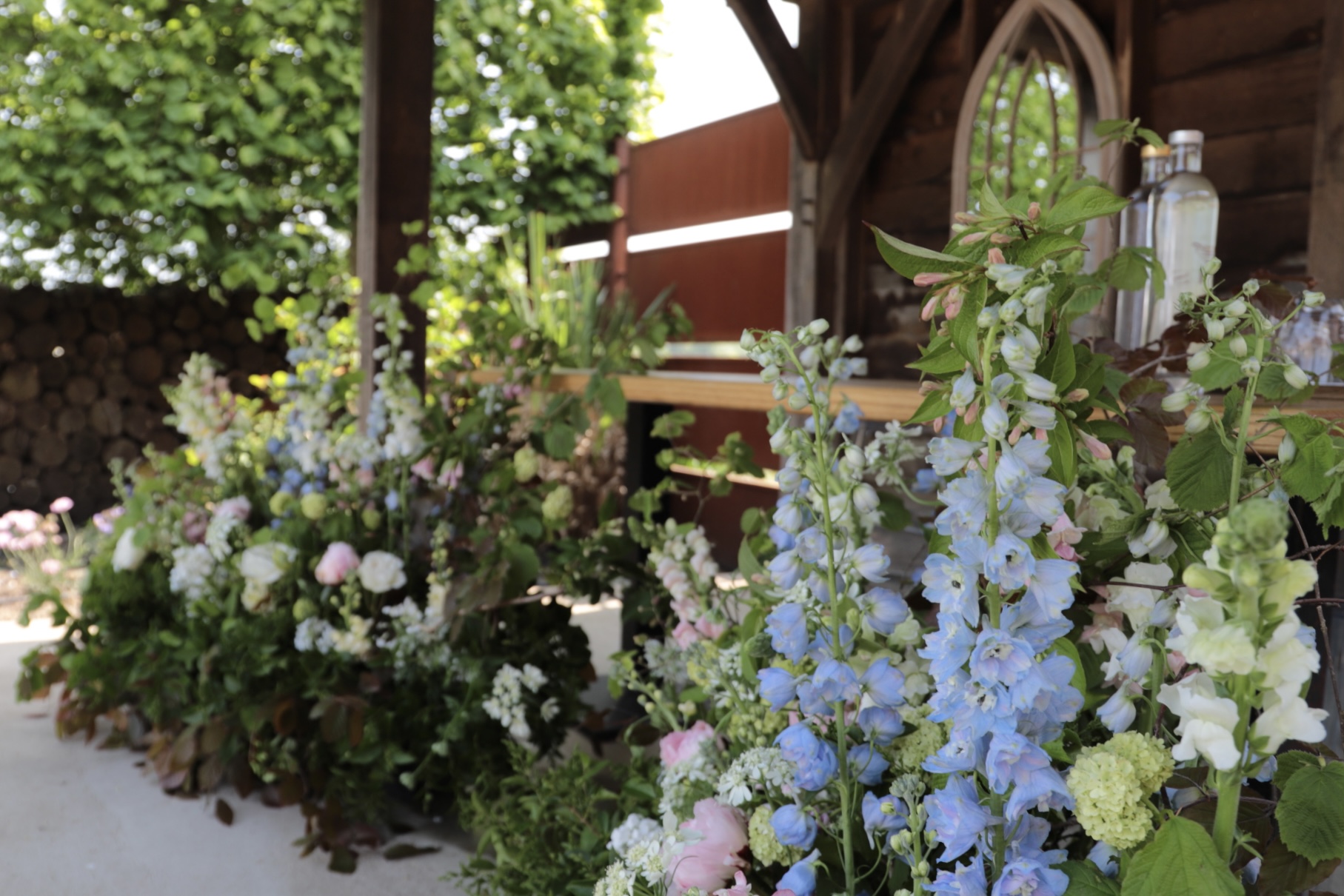 Large wedding flowers for ceremony by Vanessa Jayne Design