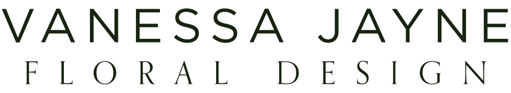 Vanessa Jayne Design text logo in green